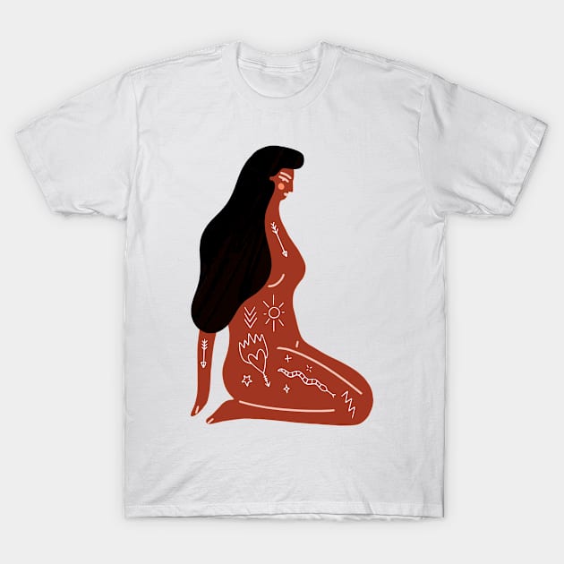 Dark Goddess T-Shirt by myabstractmind